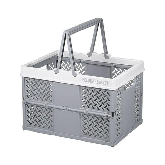 EGNMCR Storage Trunks Foldable Storage Latchs Bins, Storage Organizer Box With Handle And ,Stackable Foldable Plastic Storage Containers, Visible Storage, For Closet, Laundry, Kitc storage boxes