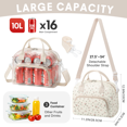thumbnail image 6 of Gocvo Lunch Bag for Women Insulated Lunch Bag Reusable Cooler Bag Portable Cute Corduroy Lunch Tote Bags for Travel, Work, Picnic(Pink Flowers), 6 of 8