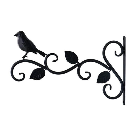 Shipiny Indoor And Outdoor Wall Mounted Birds Hooks, Sturdy Hanging Bracket for Planter, Lantern and Daily Home Wall Decorative Items, Black