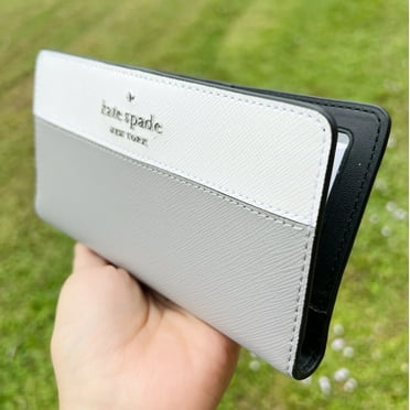 Kate Spade New York Women's Staci Colorblock Large Slim Bifold Wallet (Nimbus Grey)