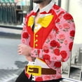 thumbnail image 7 of Awdenio Mens Shirts Casual Holiday Tuxedo T-Shirts Graphic Long Sleeve Novelty Party Button Top, 7 of 7