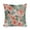 Hibiscus And Palm Leaves, variant on Pillows Vintage French Beautiful Floral Outdoor Square Pillow Cushion Cases Flowers Design Couch Pillows 16"x16" for Couch Bed Home Decor