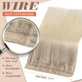 thumbnail image 2 of Extensiones de cabello humano real y brillante, 50-55 cm, rubio ceniza, 2 of 9