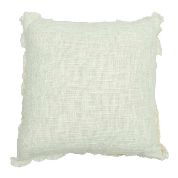 Cojín Decorativo Home Trends Cuadrado Blanco