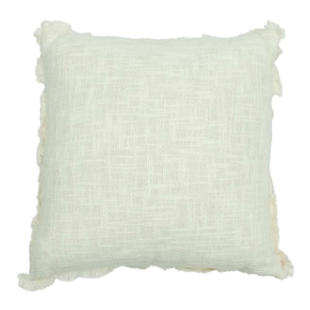 Cojín Decorativo Home Trends Cuadrado Blanco