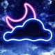 thumbnail image 1 of Neon Sign, Cloud And Moon Led Neon Light, Neon Lights Sign Compatible Wall Decor Usb/battery Powered Led Neon Signs Compatible Bedroom Kids Room Weddi, 1 of 5