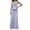 Light Blue, variant on Women’S 2-Piece Summer Casual Outfit Set, Halter Neck Ruffle Trim Cut Out Fitted Top With High Waist Tiered Drawstring Maxi Skirt, Soft Lightweight Polyester Fabric, 2pcs, Sizes S M L
