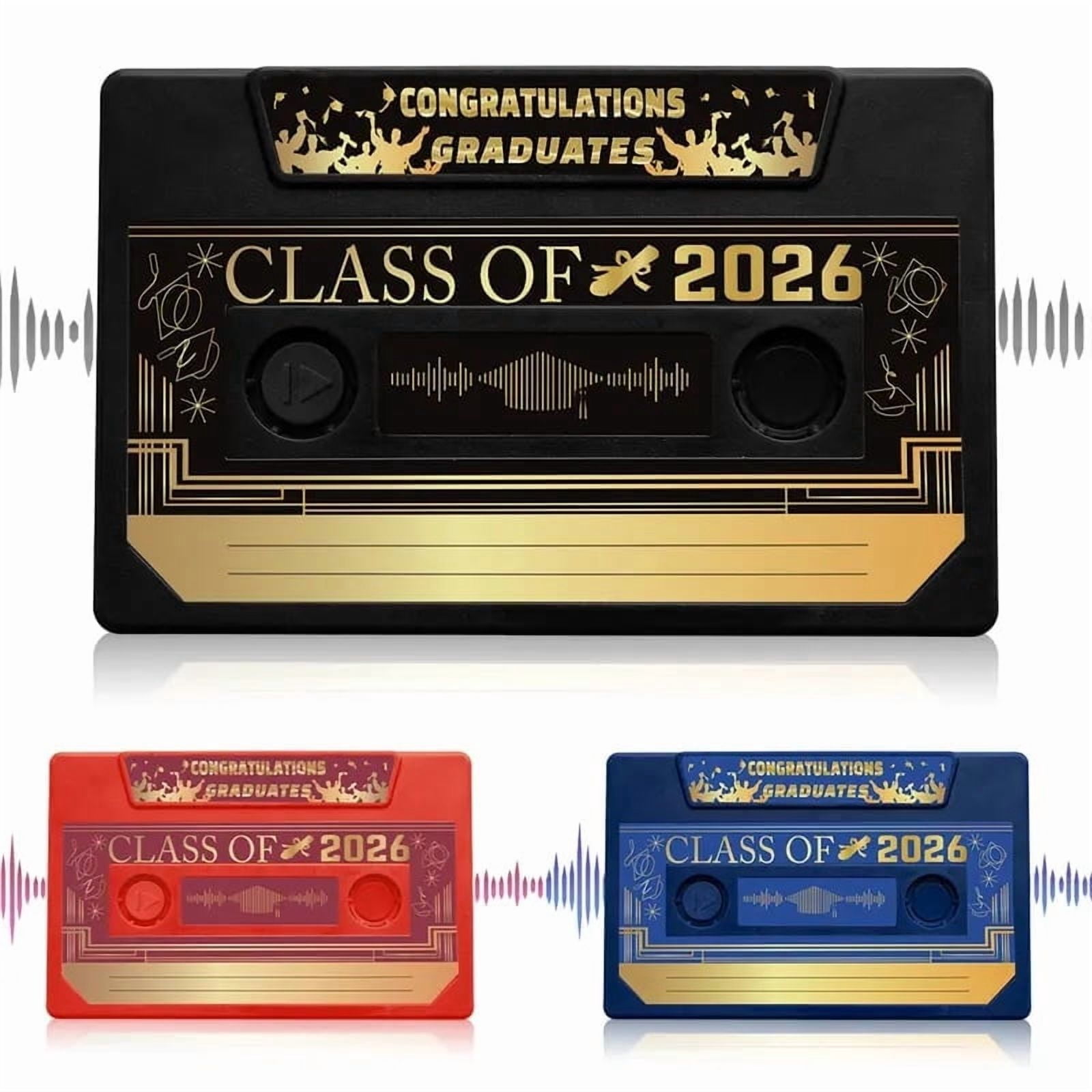 Xheghe Personalized Graduation Message Book with Audio Cards - Heartfelt Keepsake for Celebrating Graduates and Capturing Memories
