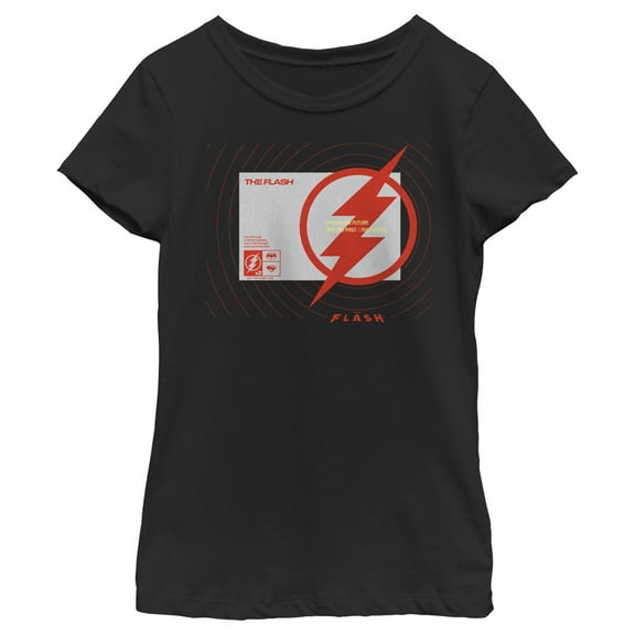 Girl's The Flash Saving the Future and the Past Lighting Bolt Graphic Tee Black Large