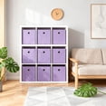 thumbnail image 6 of Dailivio Collapsible Fabric Cube Storage Bins (10.5" x 10.5"), Storage Cubes Organizer Baskets Bins with Handles, Lavender Purple, 6 Pack, 6 of 8
