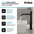 thumbnail image 5 of Ramus™ Single Handle Vessel Bathroom Sink Faucet with Pop-Up Drain in Matte Black (2-Pack), 5 of 11