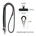 thumbnail image 4 of Takfox Phone Lanyard, Adjustable Crossbody Cell Phone Neck Strap and Universal Mobile Phone Wrist Lanyard, and Patch Tether Tab for Most Smartphones Travel Essentials,Black, 4 of 11