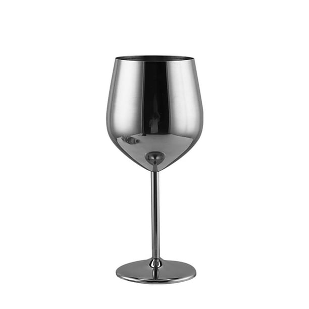 Copa de vino de acero inoxidable 304 de 530 ml, copa de vino tinto, copa de metal irrompible para fiestas, camping, viajes, copa de cata de vino de grado alimenticio para el hogar, la cocina,
