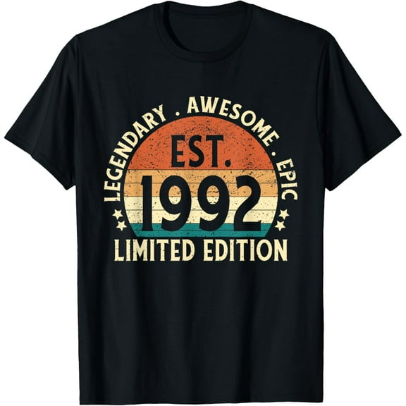 Est 1992 Limited Edition 33rd Birthday Gifts 33 Year Old T-Shirt