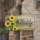 thumbnail image 4 of Inteprter Cartel de bienvenida de girasoles con estilo con elegante decoración de puerta de verano Decoración de lujo para el hogar hecha a Jardín y Patio, 4 of 6