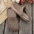 thumbnail image 5 of Dakaela Garden Clogs for Women and Men Lightweight Slip on Mules Sandals Summer Indoor Outdoor Beach Pool Slippers Arch Support Quick Drying Water Shoes Brown 10, 5 of 7