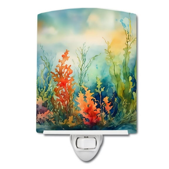 Seaweed Ceramic Night Light 4 in x 6 in