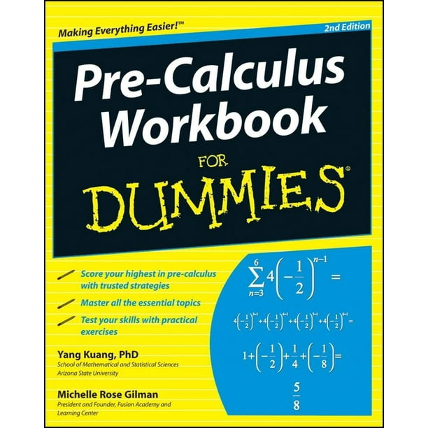 Pre-Calculus Workbook for Dummies - Walmart.com - Walmart.com