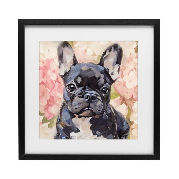 Stupell Industries Sweetest Little Bulldog Black Framed Print Under Glass, design by Tina LeCour