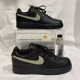 thumbnail image 1 of Ni&ke Air Force 1 Low Black (Sand Custom Painted Swoosh) SC-#68B, 1 of 6