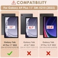 thumbnail image 2 of Funda DETUOSI para Samsung Galaxy Tab A9 Plus 11" 2023 con correa, 2 of 7