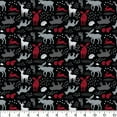 thumbnail image 5 of (2 pack) Eugene Textiles Premium Hudson Forest Animals Print , Width 44' 100% Cotton Fabric, Black color, 5 of 5