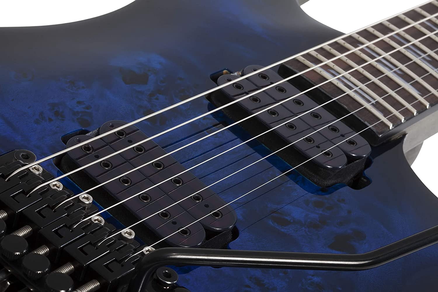 Schecter Omen Elite-6 FR Series Electric Guitar - See Thru Blue Burst