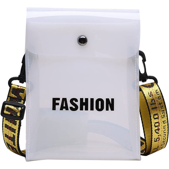 YOUI-GIFTS Clear Crossbody Bag Transparent Cell Phone Purse Small PVC Shoulder Bag Jelly Handbag with Adjustable Strap