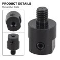 thumbnail image 3 of M6 3.17-8mm Axle Motor Shaft Coupler Sleeve Saw Blade Coupling Chuck Adapter Metal Black Electric Drill Coupling Accessories, 3 of 8