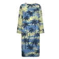 thumbnail image 5 of Xoenoiee Palm Tree Print Zipper Front Robes for Women House Coat Long Sleeve Loungewear Full Length Long Nightgown Bathrobe with Pockets, 2XL, 5 of 7