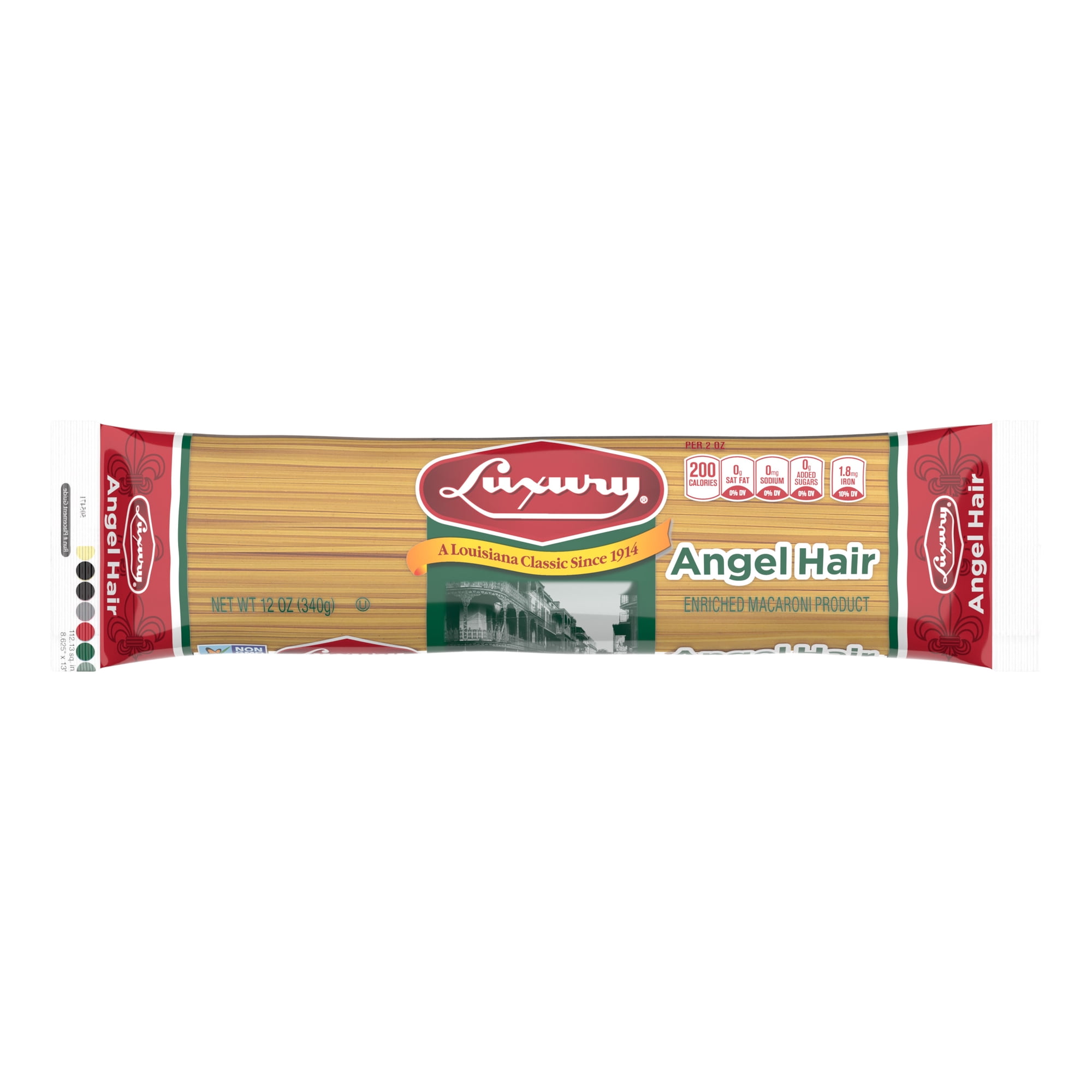 Luxury Angel Hair Pasta, Delicate, 12oz. Thin Pasta for Light Sauces, Soups & Classic Italian inspired dishes