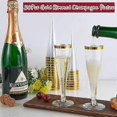 thumbnail image 5 of 50 pcs Gold Rim Champagne Glasses 150ml, Reusable Flutes for Garden Wedding, Day Parties, Shows, 5 of 5