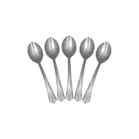 Decorative Silverplate Spoon - Reflective Silver Tea Spoons - 100 count