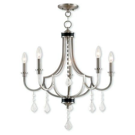 

Livex Lighting 40885 Glendale 5 Light 25 Wide Candle Style Chandelier - Nickel