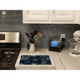 thumbnail image 2 of Carolines Treasures Blue Flowers Smooth Black and Tan Dachshund Glass Cutting Board Large 12H x 16W multicolor, 2 of 2