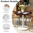 thumbnail image 5 of SEANATIVE 2 Pieces Round Cocktail Tablecloths with Elastic Edges Stylish Table Covers Washable Table Topper Cap for Round Cocktail Tables for Banquets Bars 24 x 24 Inch, Red Rose Print, 5 of 7