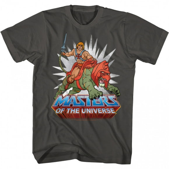 Maîtres de l'Univers He-Man Chevauchant un Chat de Combat T-Shirt-XLarge