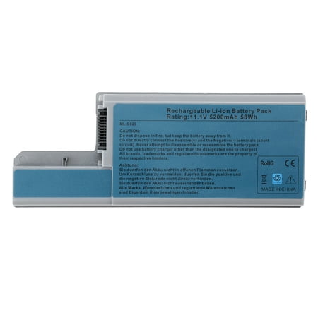 Battery for Dell Latitude D820 D830 D531 M4300 M65 Type 312-0393 CF623 DF192