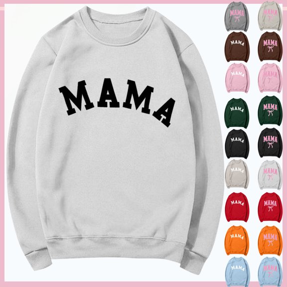 Women's Printed Long Sleeved Round Neck Sweatshirt Fashionable And Casual Hooded Sweatshirt Top