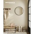 thumbnail image 3 of SONGMICS Round Mirror, Bathroom Mirror, 20 Inches, Metal Frame, for Living Room, Ink Black, 3 of 7