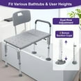 thumbnail image 2 of KEKOY Shower Transfer Bench for Bathtub 300LBs, FSA/HSA Eligible Tub Bath Shower Chair Seat, Height Adjustable Shower Stool for Elderly, Disabled, Grey, 2 of 9