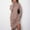 Khaki, variant on Khaki Christmas Dresses for Women Mid-Length Casual Fall Fashion Loose High Neck Long Sleeve Sweater Dress L