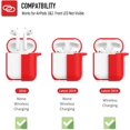 thumbnail image 4 of Coffea Protective Silicone Case with Keychain for AirPods 1 & 2 (Front LED Not Visible) (Red), 4 of 7