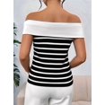 thumbnail image 4 of Womens Sweater Tops Summer Off Shoulder Sweaters Boat Neck Sleeveless Relaxed Fit Knitted Pullover Top White XL, 4 of 10