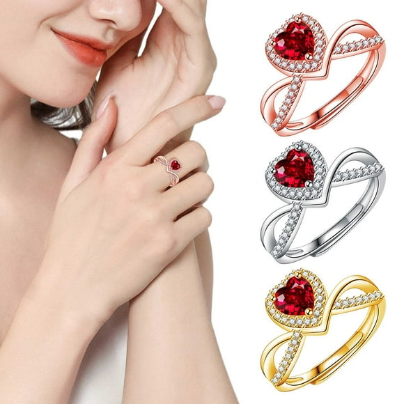 Wentin Rings Clearance! Heart Shaped Diamond Ring For Women Fashion Jewelry Popular Accessories