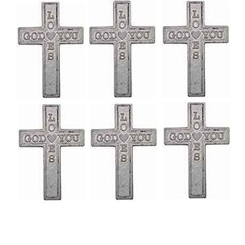 Pocket Crosses 'God Loves You' in Silver Metal (Pack of 25) Walmart
