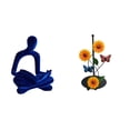 thumbnail image 1 of Figura de pensador abstracto,Estatua de pensador abstracto,decoración para el hogar,Soporte de papel higiénico,Porta toallas de papel con forma de girasol para encimera,Portarrollos de cocina, 1 of 8