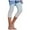White, variant on Scyoekwg Womens Capris for Summer High Waist Skinny Yoga Capris Pants Ladies Capris Casual Trendy Gradient Color Loose Comfy Summer Pants (Navy,S)