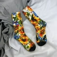 thumbnail image 6 of Painted Sunflower Socks Spring Unique Sunflowers Design Stockings Korean Women Men Soft So, 6 of 6