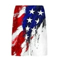 thumbnail image 4 of Mens Shorts Elastic Waist Drawstring Independence Day Print Casual Shorts with Pockets Beach Shorts Red L, 4 of 6